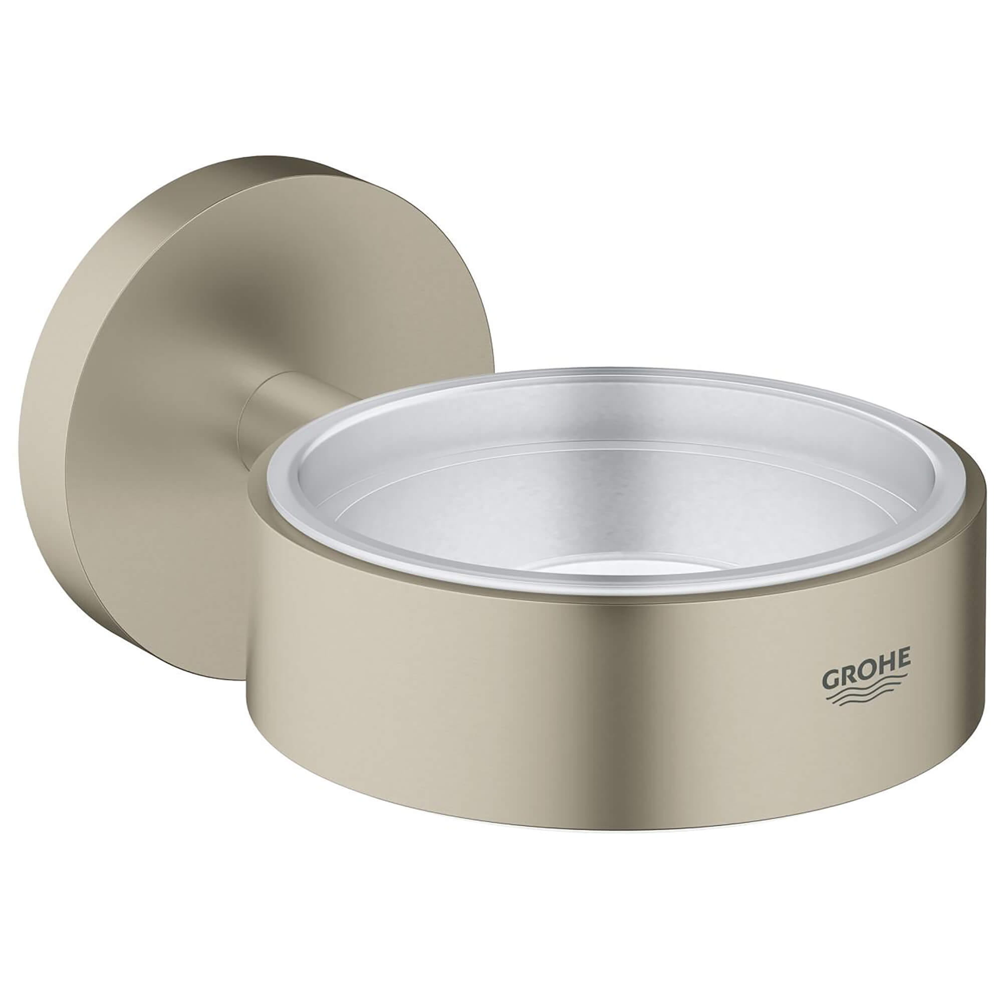 Support verre a dent ou porte savon GROHE BRUSHED NICKEL